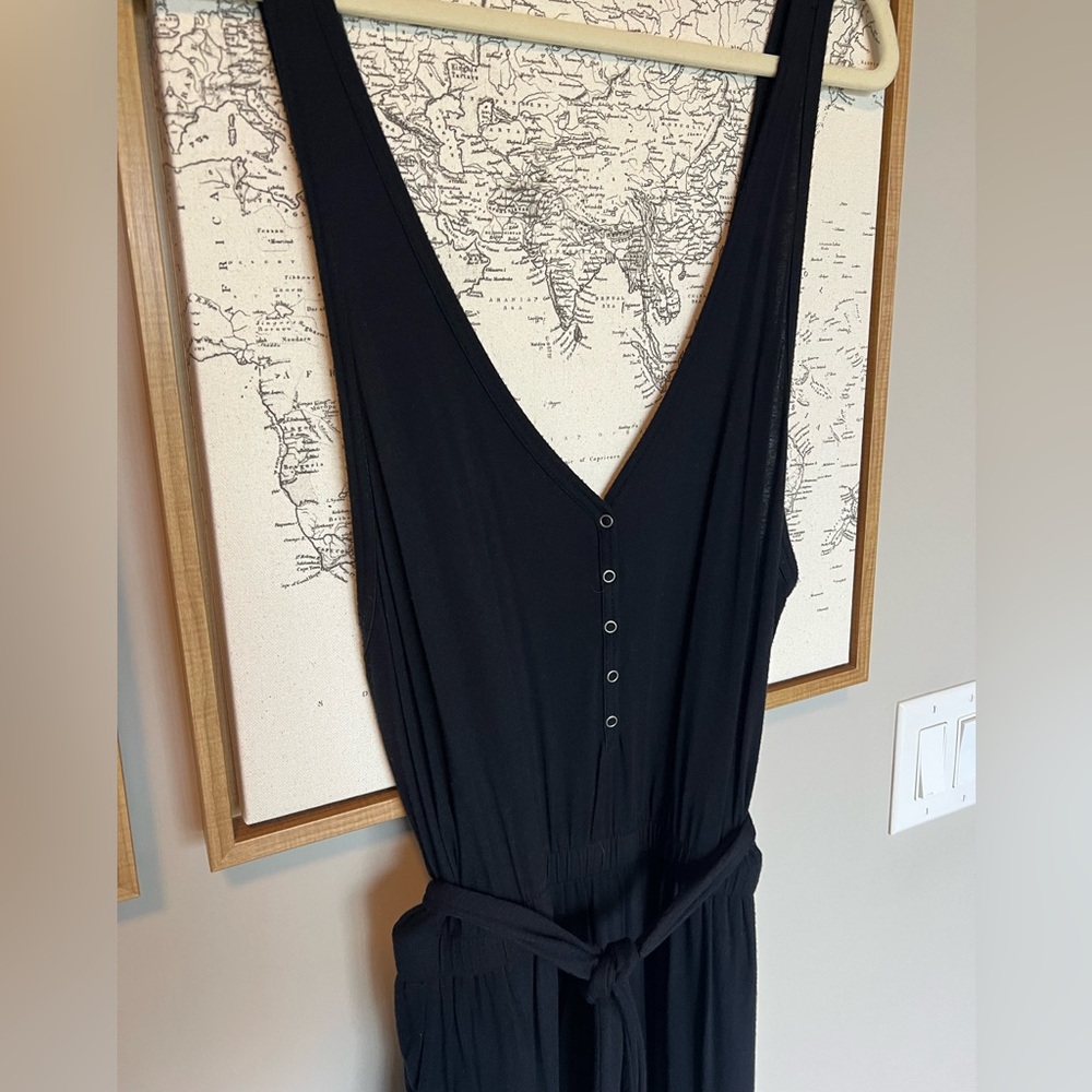 Abercrombie & Fitch Belted Black Jumpsuit